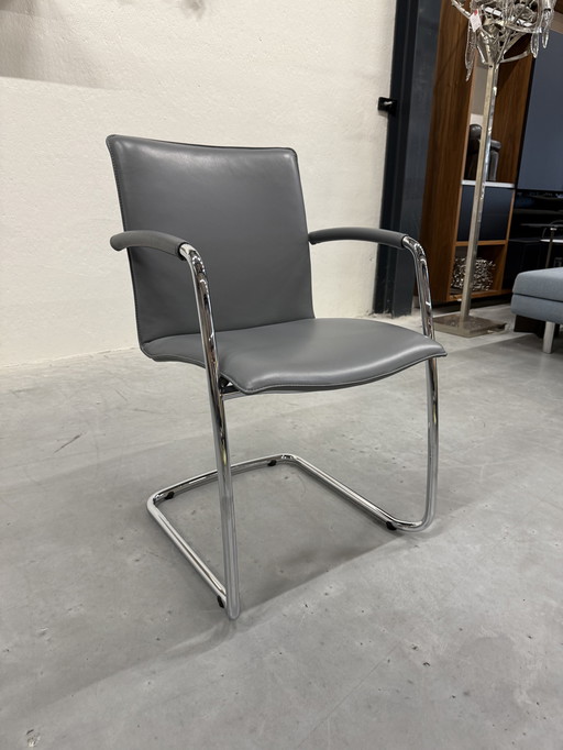 Leolux Freyr dining chair Gray leather
