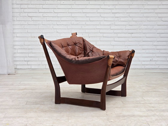 Image 1 of Fauteuil lounge « Trega », design norvégien des années 1970 par Tormod Alnaes.