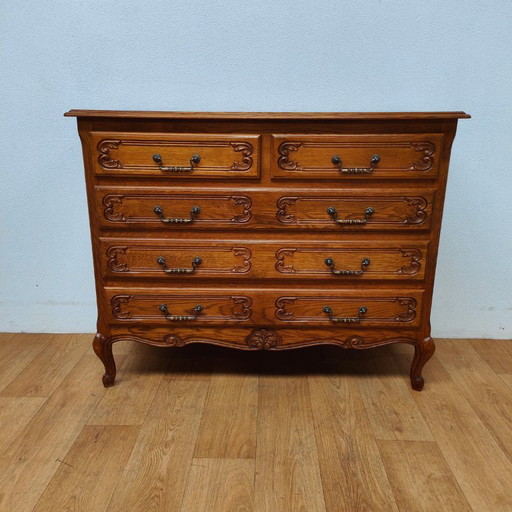 Commode vintage en bois, meuble de salle de bain