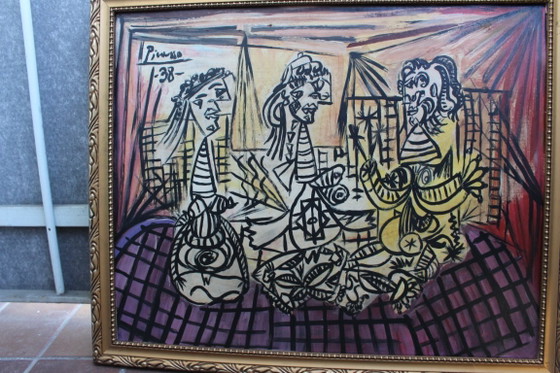 Image 1 of 1960s Nude Portrait Oil Painting