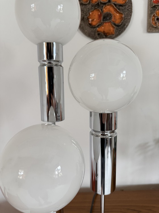 Vintage Globe Table Lamp, Solken Leuchten '70 – Chrome, Glass (photo 4 of 12)