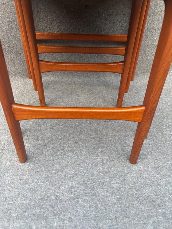 Set of nesting tables, Danish design 60s, Side tables, Wood, Brown, Mid Century Modern (photo 8 of 14)