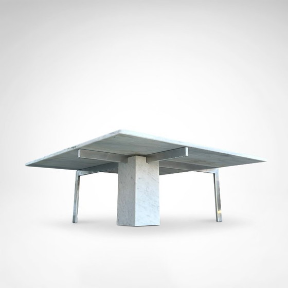 Image 1 of KW1 Metal and Marble Coffee Table by Hank Kwint for Metaform 1980s