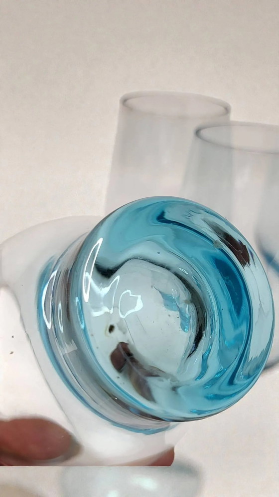 8 verres à eau 1970 – Verres et carafes, Crystal, Glass (photo 3 of 4)