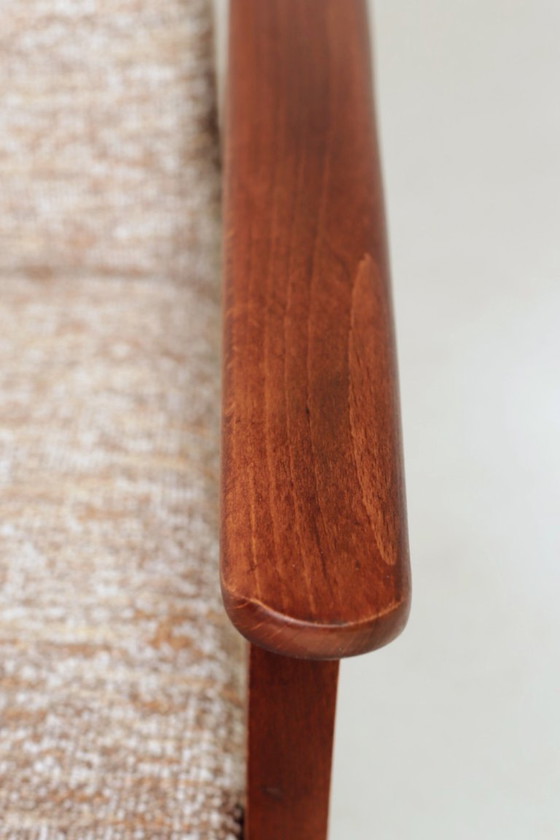 Image 1 of Fauteuil vintage granola au sucre brun 1970