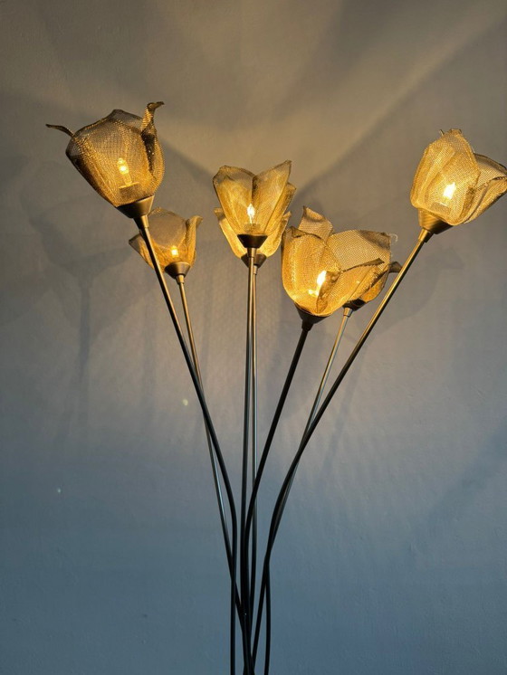 Image 1 of Unique floor lamp from Massive with 7 metal roses