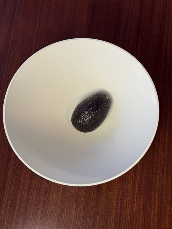 Image 1 of Vintage Brabantia schaal wit - Space Age design met bolpootjes - jaren 70/80