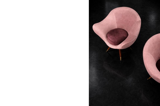 Image 1 of Vintage Mid-Century Space Age Velours Loungeset van Paged, 1972, set van 3