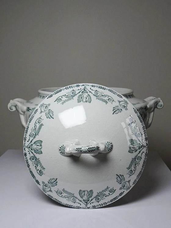 Large antique soup tureen K&G Lunéville Compiègne model in ironstone. – Crockery, Porcelain, Rococo (photo 5 of 16)