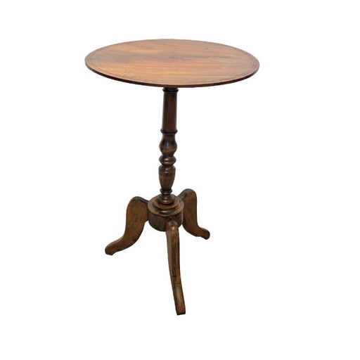 Table à plantes française ancienne sur trépied, seconde moitié du XIXe siècle