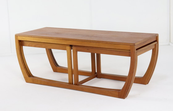 Image 1 of Beithcraft Table basse avec 2 tables gigognes 'Ratho' Vintage