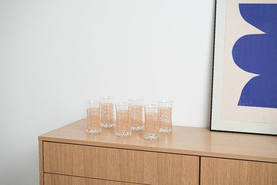 Image 1 of Set di sei bicchieri, design italiano, anni '60, produzione italiana