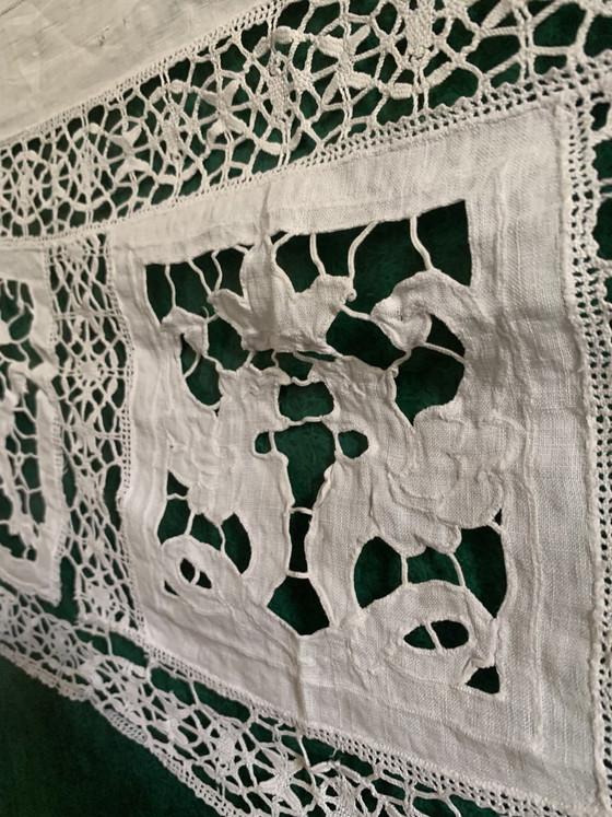 Antique Lace Frieze, Cut Stitch, Exceptional Bestiary 18th/19th Century – Wall decoration, Other (photo 5 of 15)