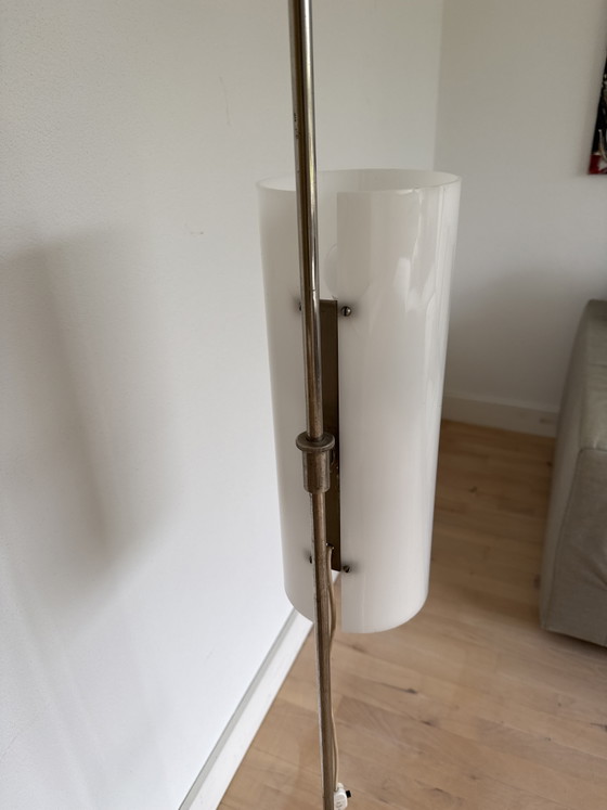 Image 1 of Glasstehlampe aus den 1950er Jahren, inspiriert von Louis Poulsen