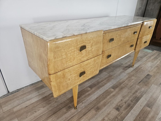 1950s maple chest of drawers with a marble top – Wood (photo 3 of 23)