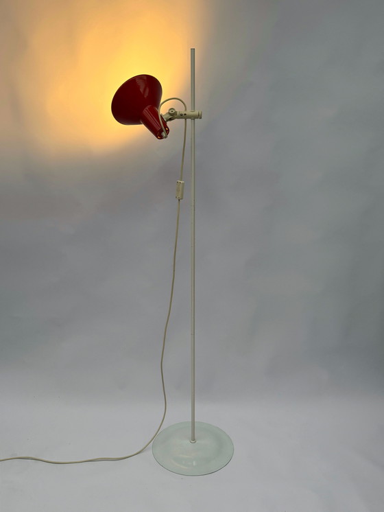 Image 1 of Woja Holland Vintage Floor Lamp – Red Dutch Design Icon