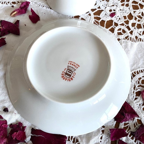 Image 1 of 6 antiche tazzine da caffè espresso in porcellana di Chauvigny