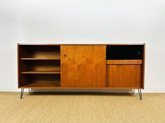 Image 1 of Enfilade haute vintage scandinave en teck, 1960