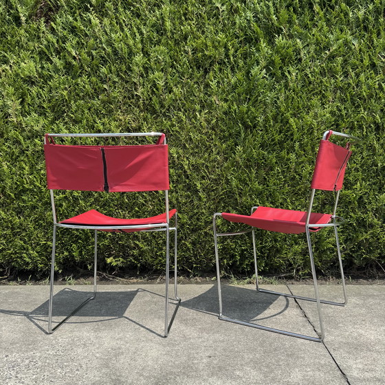 Image 1 of Rote Delfina-Stühle von Enzo Mari