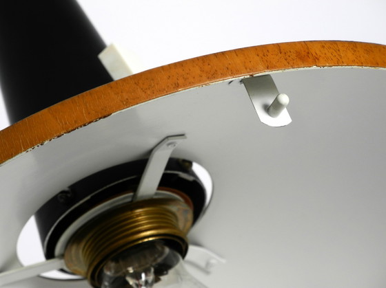 Image 1 of Lampe de table moderne Mid Century par George Frydman pour Temde avec placage de teck en très bon état