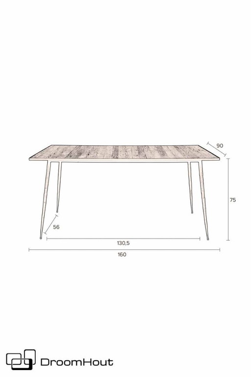 Dutchbone Pepper Dining Table – eettafels, Metal, Wood (photo 2 of 5)