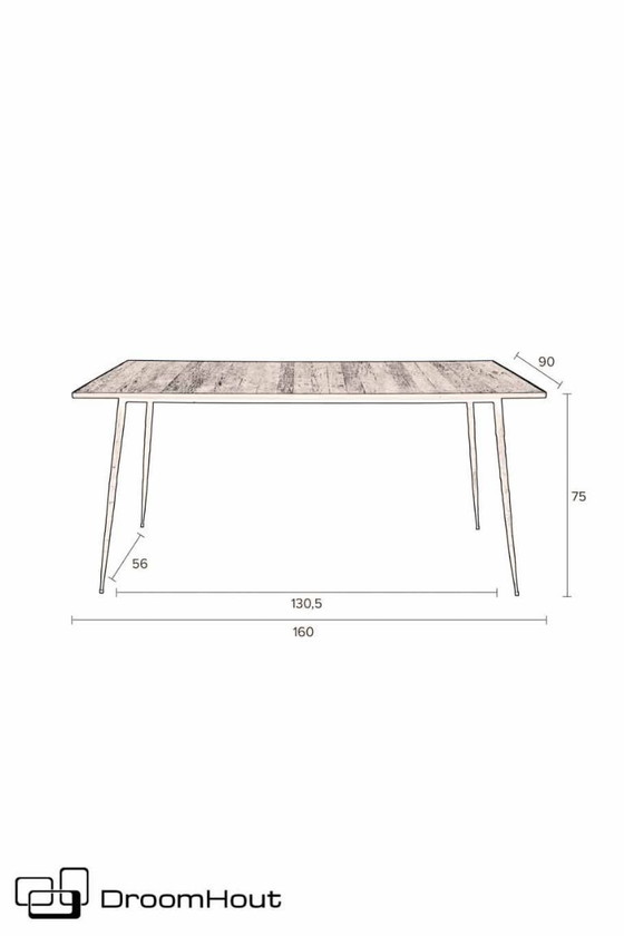 Dutchbone Pepper Dining Table – Metal, Wood (photo 2 of 5)