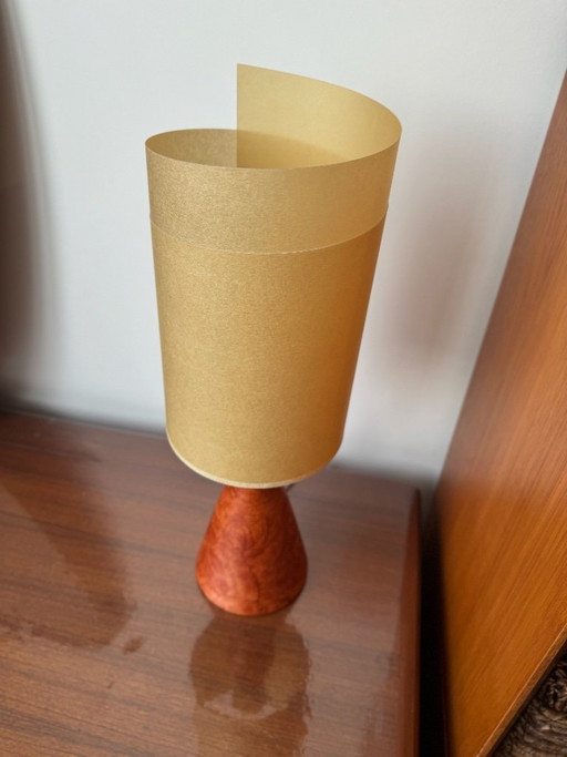 Lampe aus rotem Marmor, Art déco der 1960er Jahre