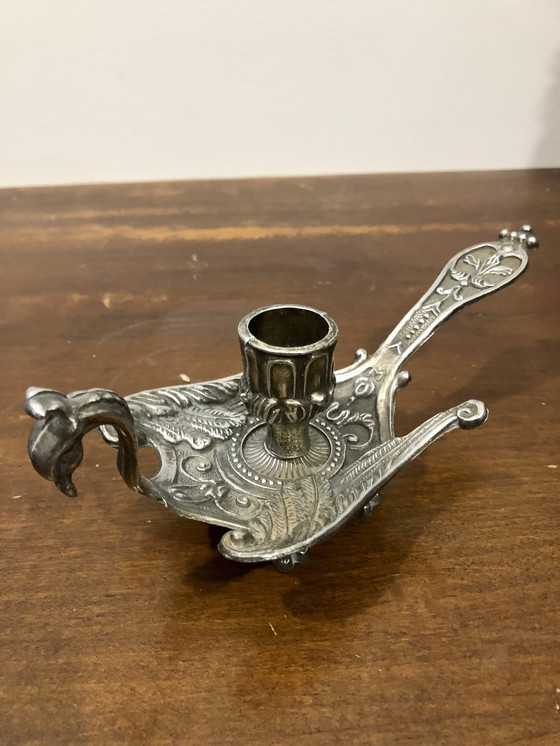 Image 1 of Kerzenhalter Pfau aus Messing