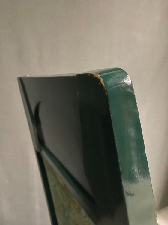 Rara Poltrona Art Nouveau con schienale alto, Poltrone, Legno, Tessile, Verde, Vintage (foto 4 di 6)