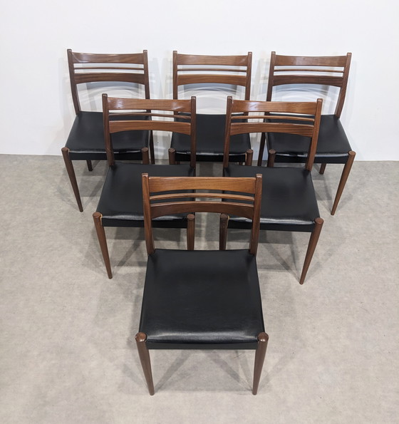 Image 1 of 6 chaises scandinaves vintage