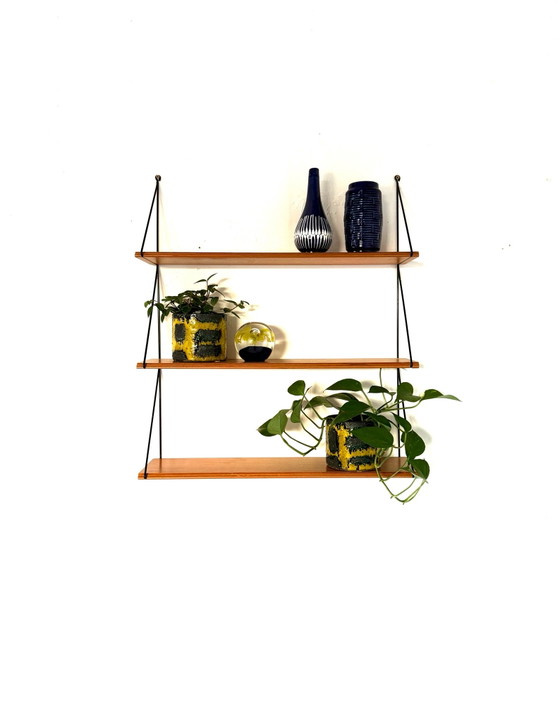 Vintage beech wood shelving unit, WHB Germany ‘60, Metal, Brown (photo 2 of 9)