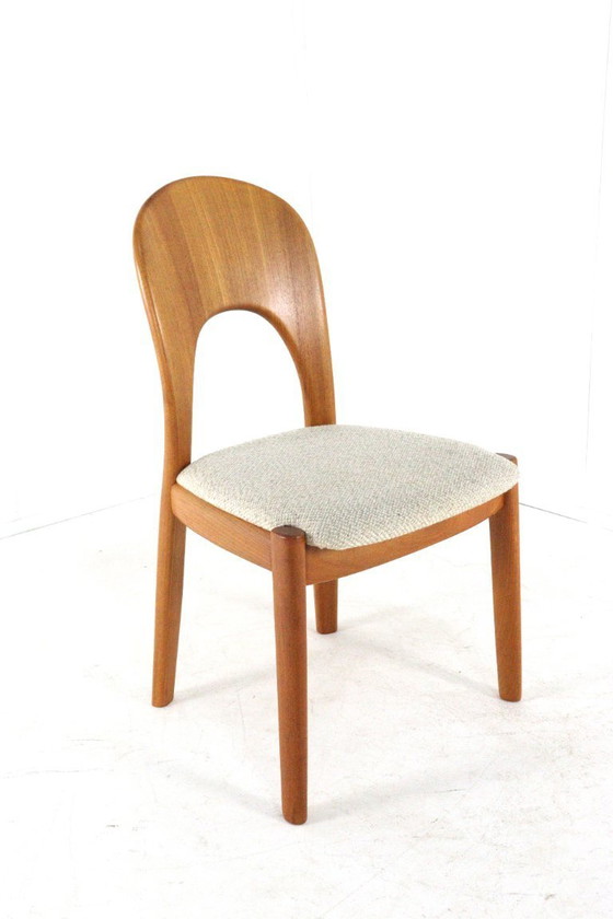 Image 1 of Set di 4 sedie vintage Cowfoed Morten John Mortensen imbottite