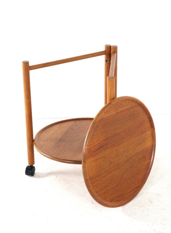 Jens Quistgaard voor Dansk Design trolley vintage met dienbladen – Serveerwagens, Wood (photo 10 of 15)