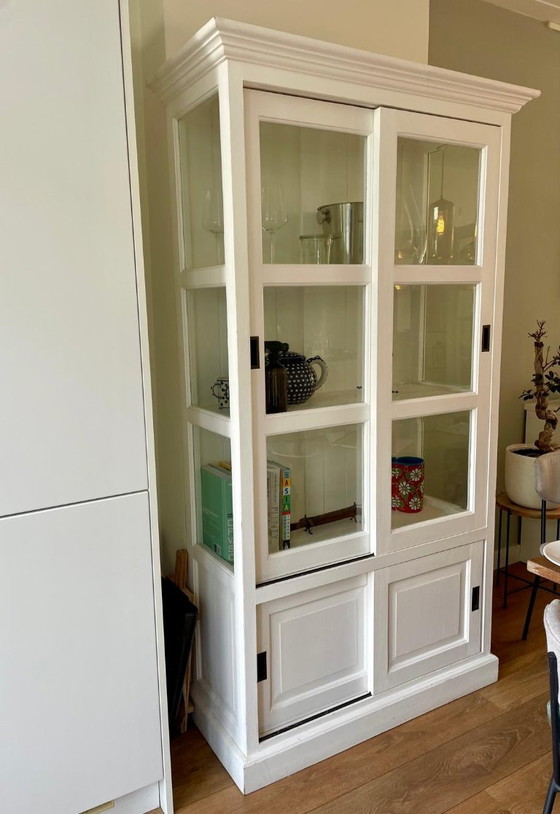 Vitrina de Madera Blanca con Puertas de Cristal 200x100 Cm – Wood (photo 4 of 5)