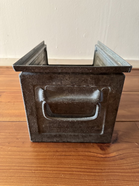 Image 1 of Vintage Schäfer Kasten metal storage bin
