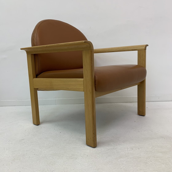 Image 1 of Vintage leren loungestoel, 1970