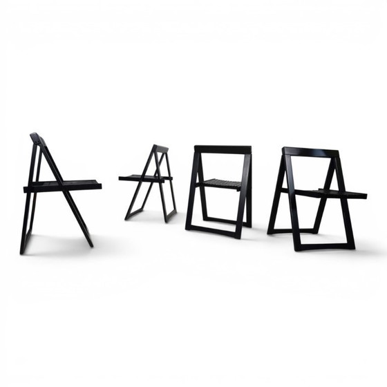 Image 1 of Set of 4 Aldo Jacobi Trieste Folding Chairs for Bazzani, 1960