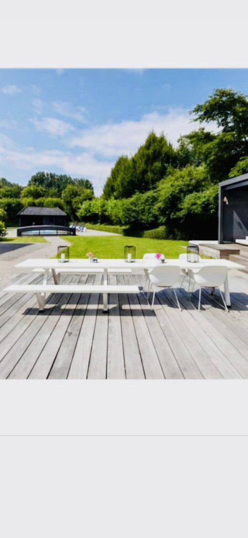 Set da esterno Extremis Marina Collection in bianco sporco, 415 cm – tuinbank, Metal, rvs (photo 2 of 7)