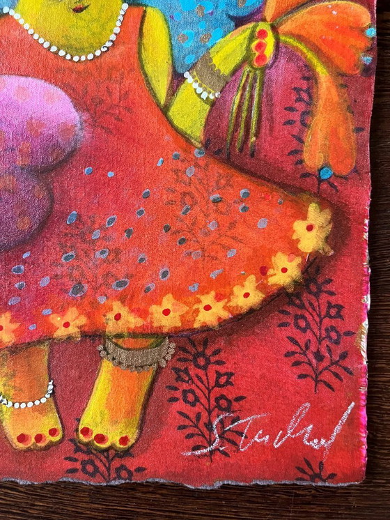 Image 1 of Gesigneerd Werk in Gemengde Techniek Sabine Tuchel