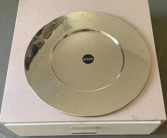 Image 1 of Assiettes de présentation ALESSI, lot de 8, dans leur étui d'origine – comme neuves (jamais utilisées)