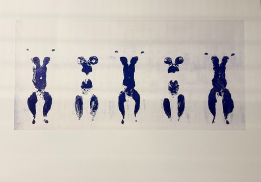 Yves Klein (1928-1962), Anthropometrie, ohne Titel, ANT 100, 1960, copyright VG Bild-Kunst, Bonn 1997, Printed in Germany