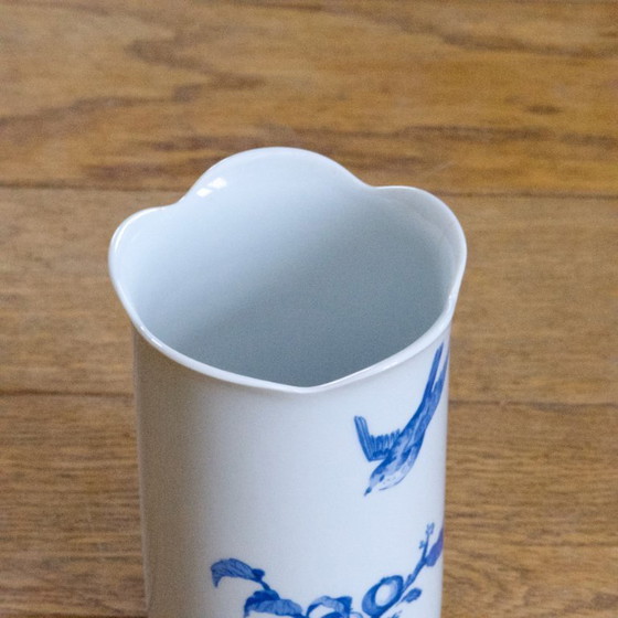 Image 1 of Royal Limoges porcelain vase with a blue bird