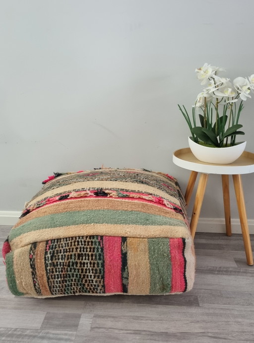 Kelim Berber Pouf, marokkanisches Sitzkissen
