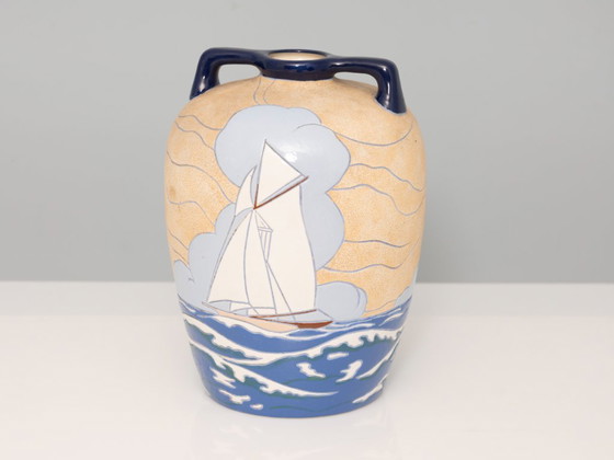 Image 1 of Stoneware Vase, Riessner Stellmacher & Kessel, Early 20th Century, Bohemia