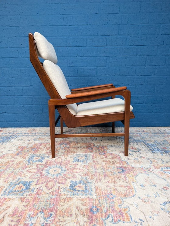 Poltrona Mid-century, Gelderland, Anni '60 – Poltrone, Legno, Cotone (photo 6 of 11)
