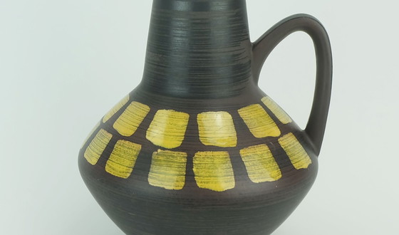 Image 1 of vintage carstens keramik vase model 1507-27 rare glaze in brown black and yellow