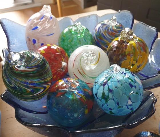 Image 1 of Weihnachtskugeln aus mundgeblasenem Glas
