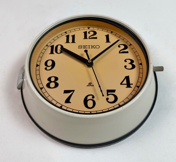 Image 1 of Vintage Beige Seiko Ships Wall Clock, 1970s
