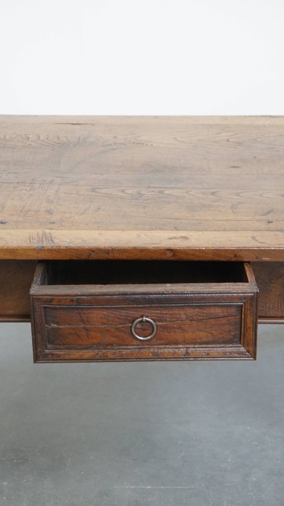 Image 1 of Antique South European Chestnut Coffee Table From The 18th Century With A Drawer