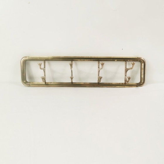 Perchero de pared Art Déco de latón, Austria, década de 1940. – Brass (photo 13 of 13)